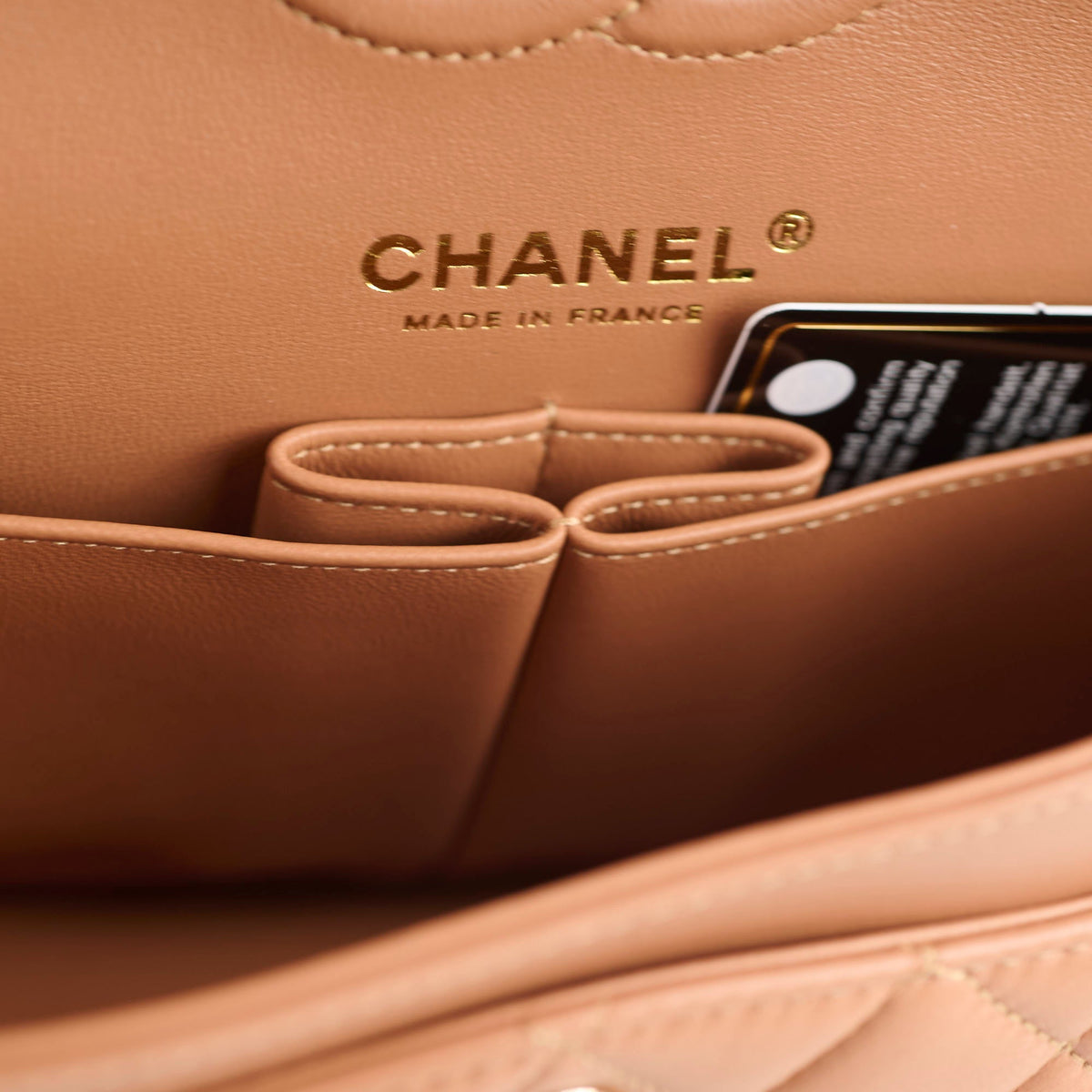 Chanel Small Classic Flap Lambskin Caramel - photo 11