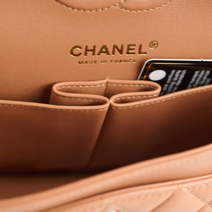 Chanel Small Classic Flap Lambskin Caramel - photo 11