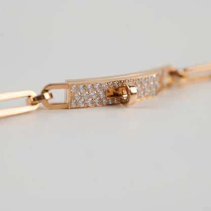 Hermes Kelly Chaine Rose Gold Diamond Choker Double/Bracelet 2025 - photo 3