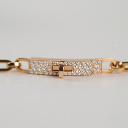 Hermes Kelly Chaine Rose Gold Diamond Choker Double/Bracelet 2025 - photo 5