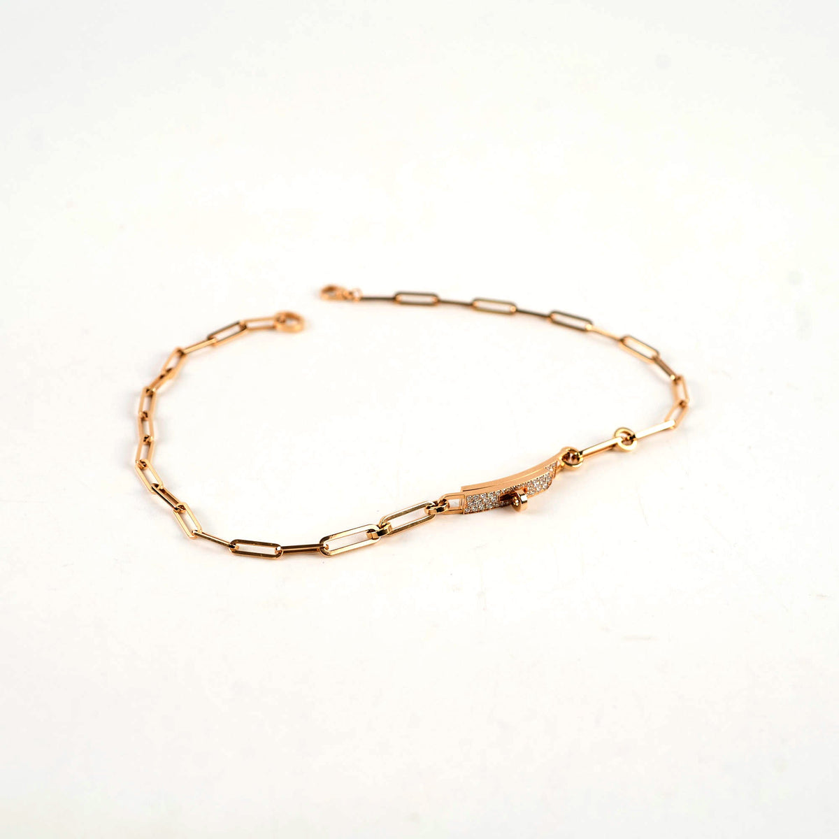 Hermes Kelly Chaine Rose Gold Diamond Choker Double/Bracelet 2025 - photo 2