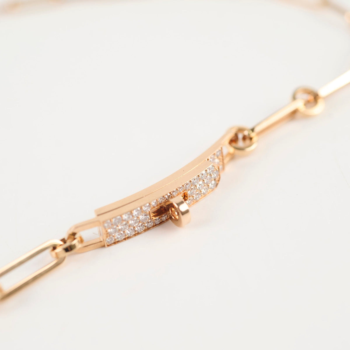 Hermes Kelly Chaine Rose Gold Diamond Choker Double/Bracelet 2025 - photo 6