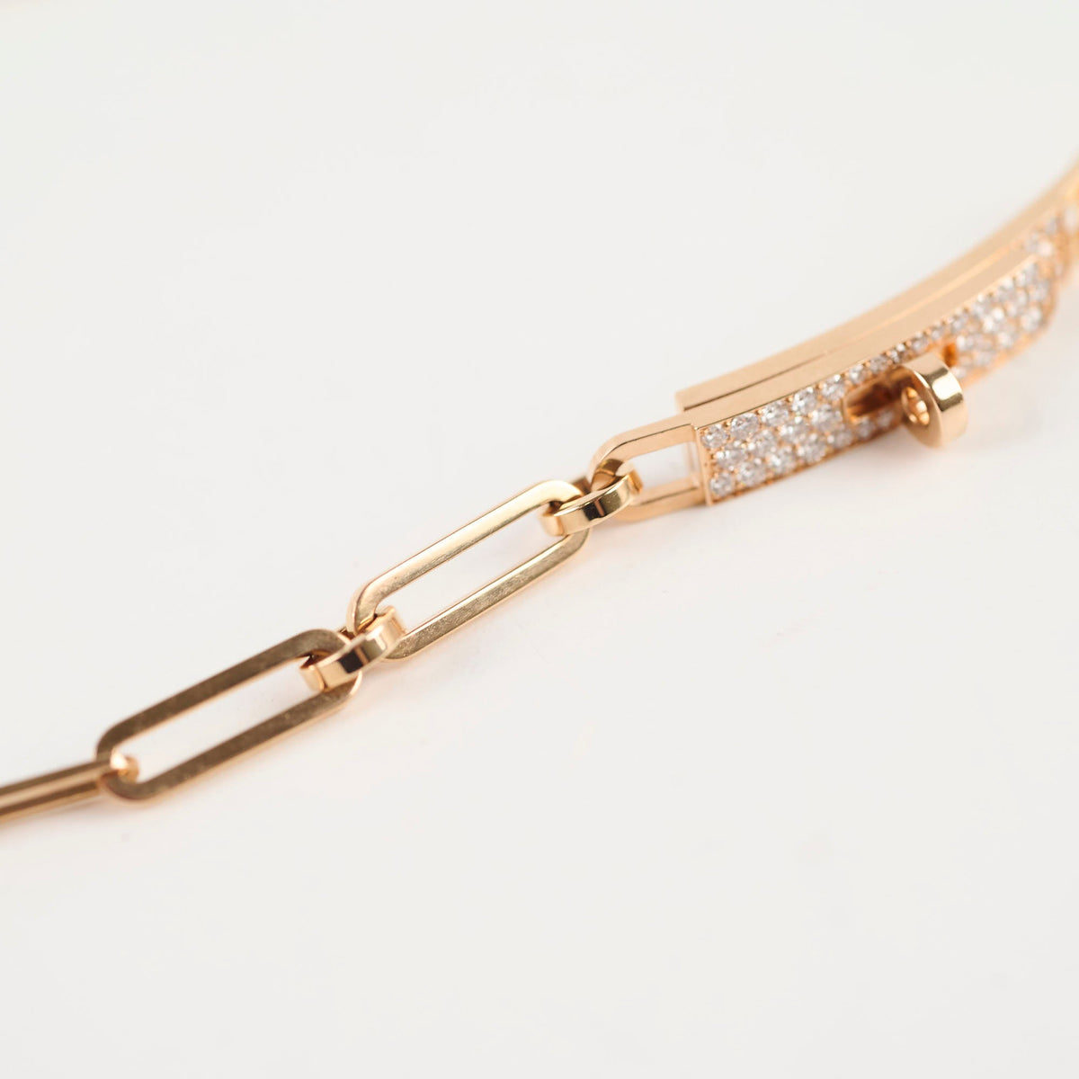 Hermes Kelly Chaine Rose Gold Diamond Choker Double/Bracelet 2025 - photo 7