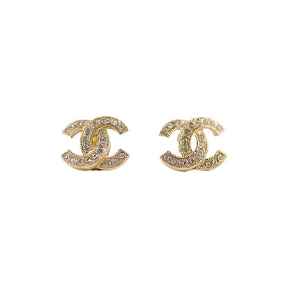 Chanel logo earrings gold tone - photo 1
