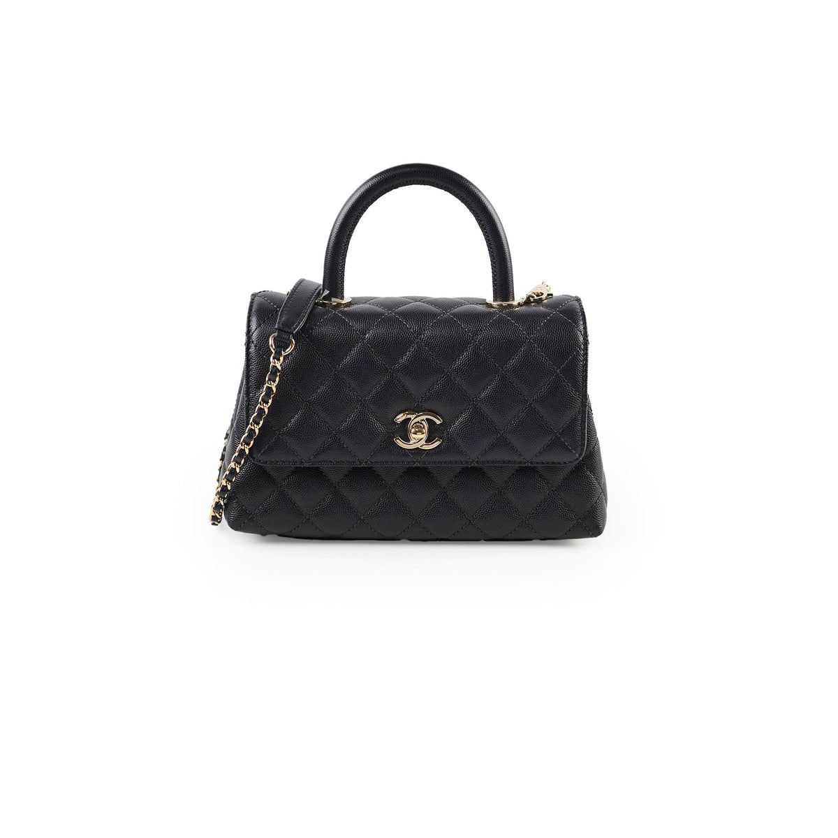 Chanel Coco Handle Small Caviar Black (Microchipped) - photo 1