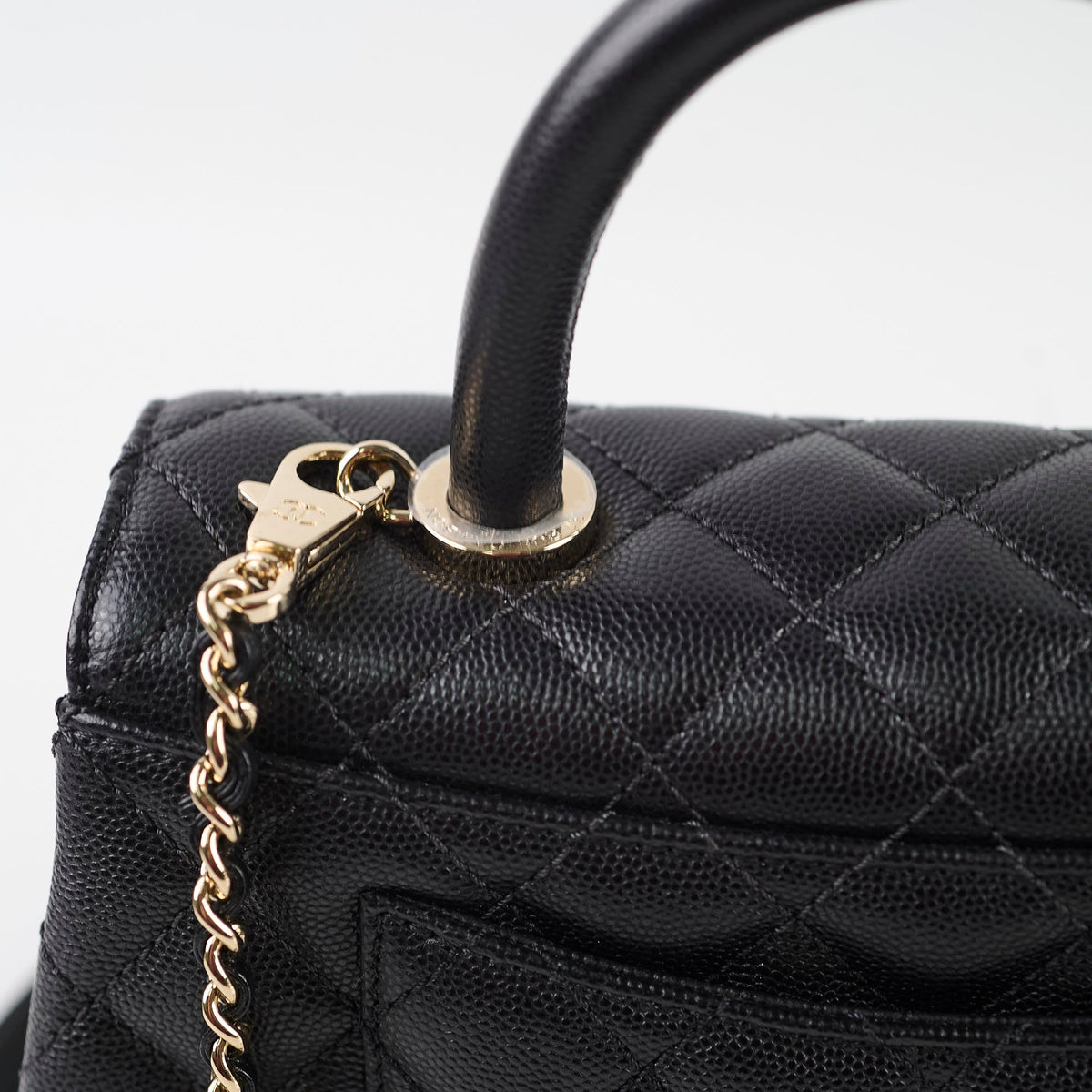Chanel Coco Handle Small Caviar Black (Microchipped) - photo 6