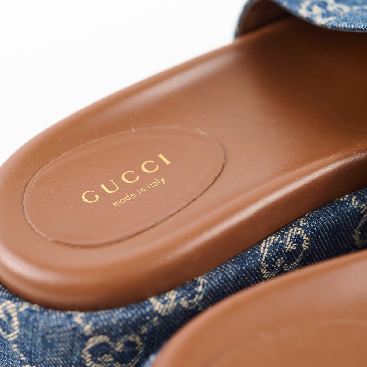 Gucci Denim Platform Slides Size 37 - photo 7