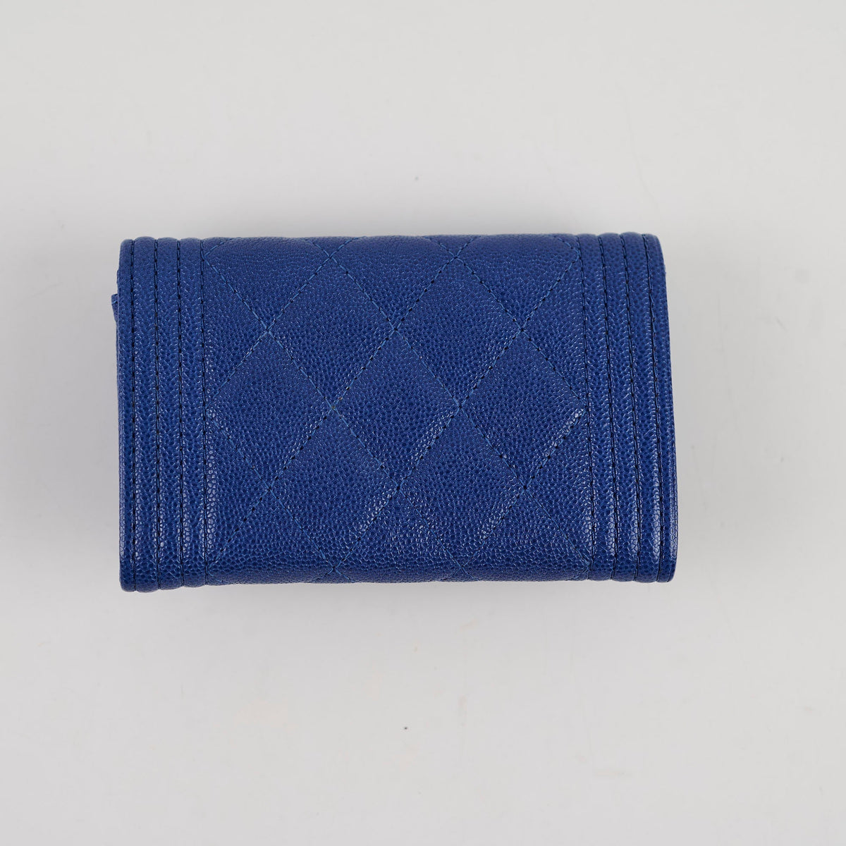 Chanel Boy Card Wallet Blue Caviar - photo 2