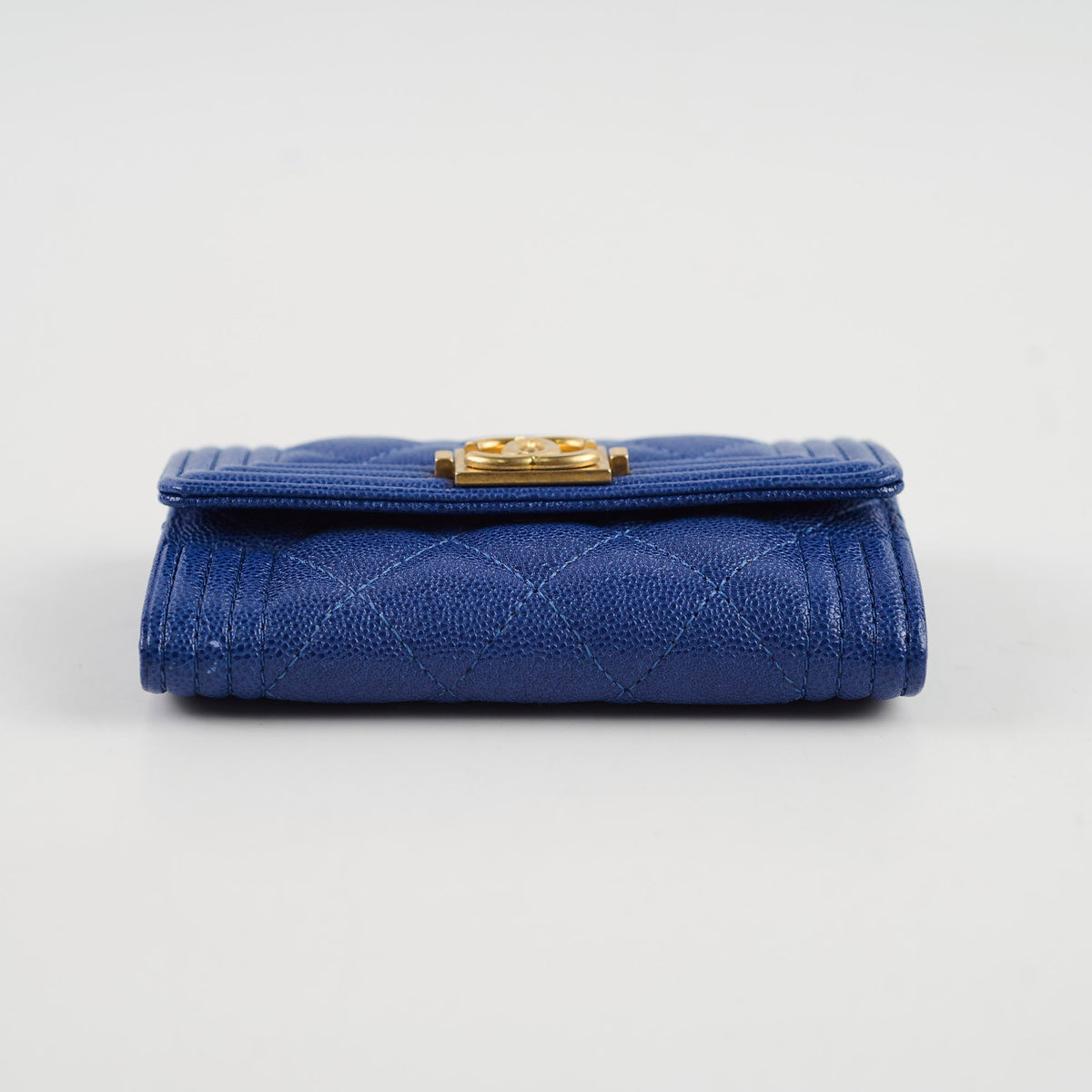 Chanel Boy Card Wallet Blue Caviar - photo 4