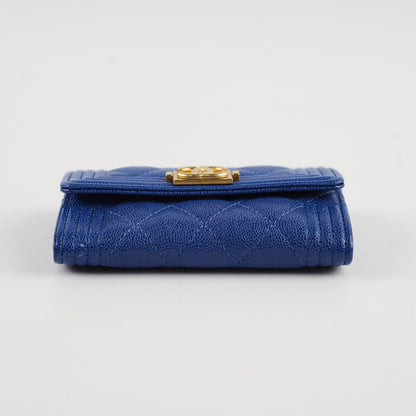 Chanel Boy Card Wallet Blue Caviar - photo 4