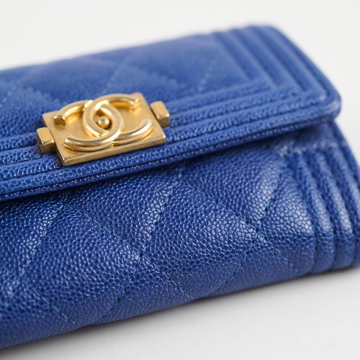 Chanel Boy Card Wallet Blue Caviar - photo 10