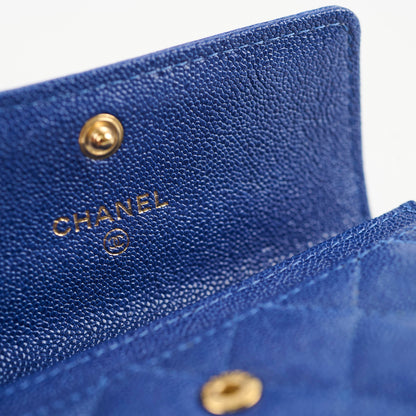Chanel Boy Card Wallet Blue Caviar - photo 5