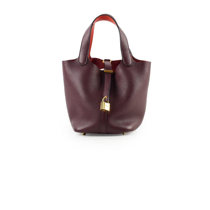 Hermes Picotin 18 Prune Eclat X stamp GHW - photo 1