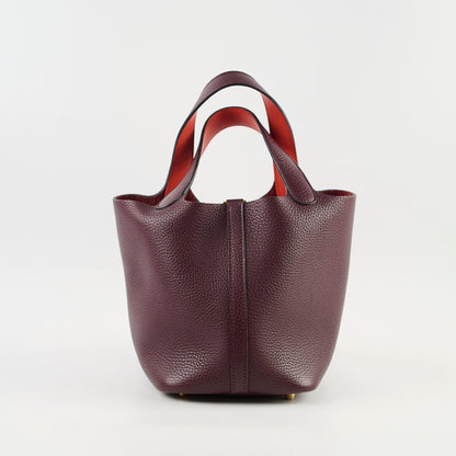 Hermes Picotin 18 Prune Eclat X stamp GHW - photo 3