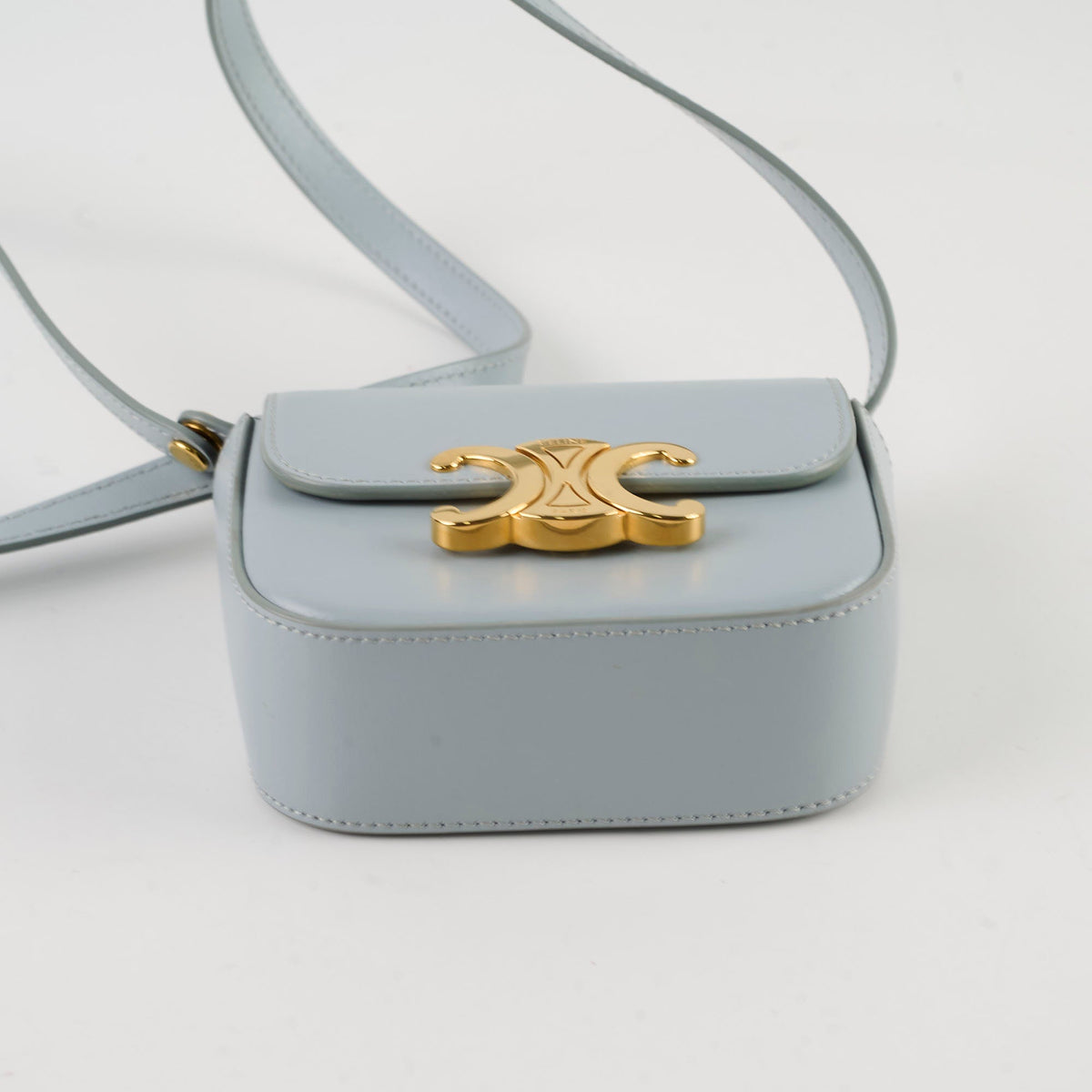 Celine Triomphe Mini Claude Sky Blue - photo 3