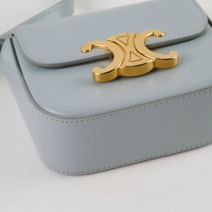 Celine Triomphe Mini Claude Sky Blue - photo 6