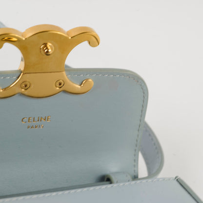 Celine Triomphe Mini Claude Sky Blue - photo 4