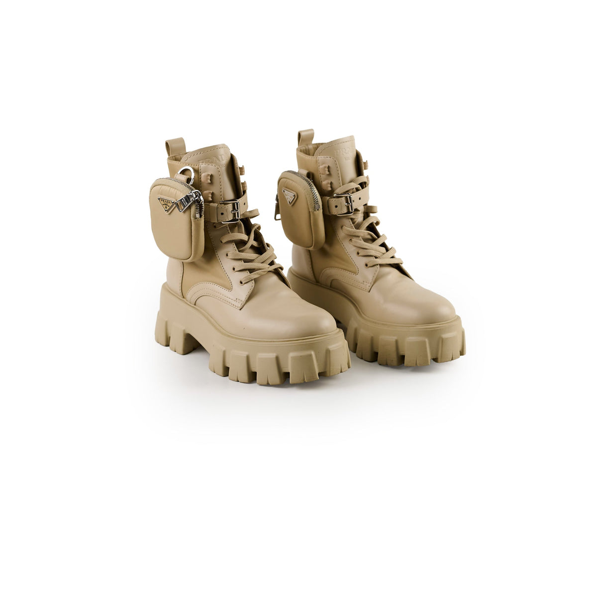 Prada Monolith Boots Beige size 37 - photo 1