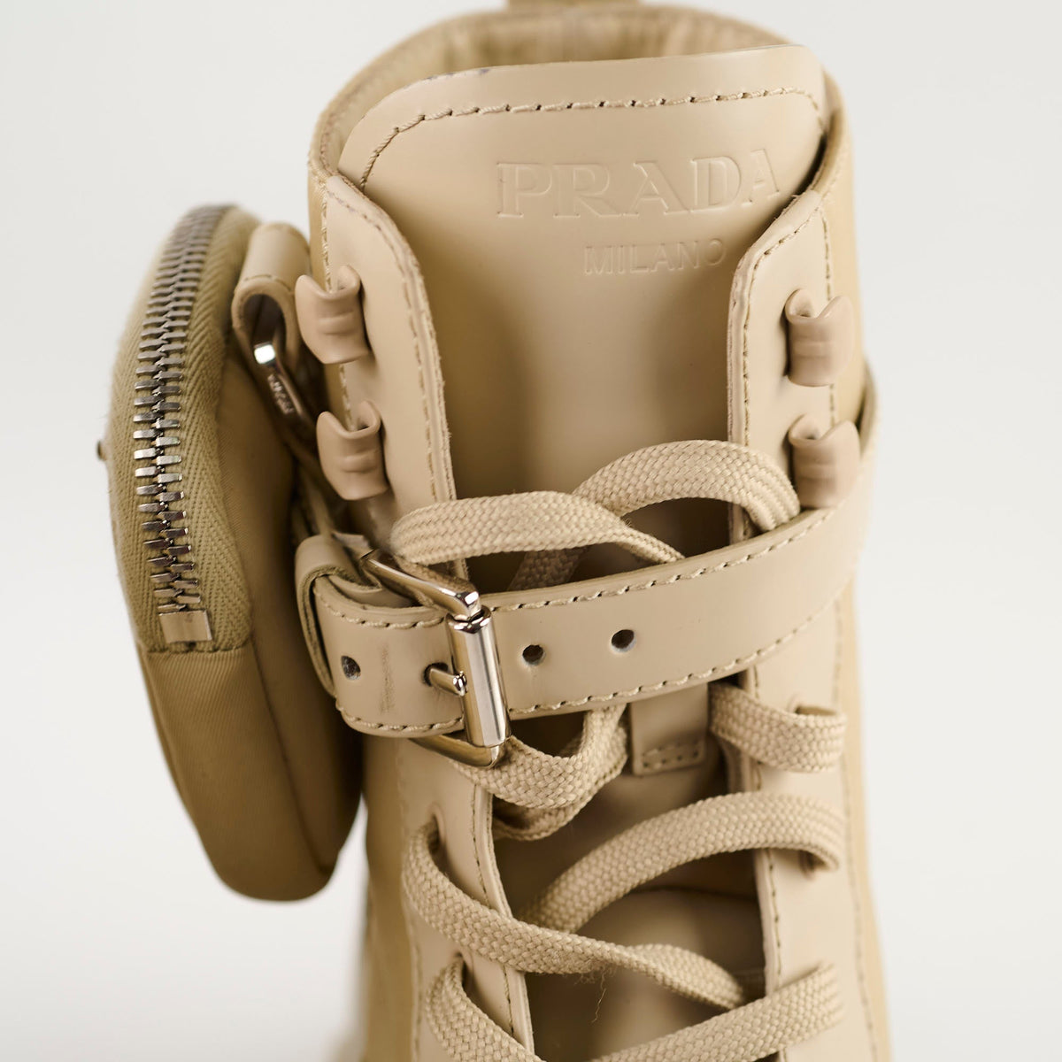 Prada Monolith Boots Beige size 37 - photo 8