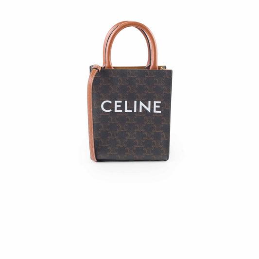 Celine Mini Vertical Cabas Tote Brown - photo 1