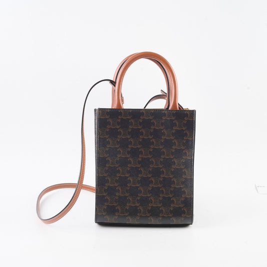 Celine Mini Vertical Cabas Tote Brown - photo 2