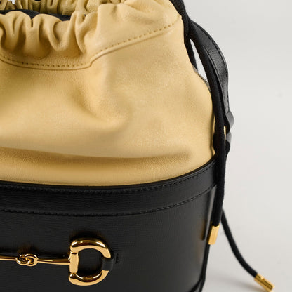 Gucci Horsebit 1955 Bucket Bag Beige/Black - photo 6