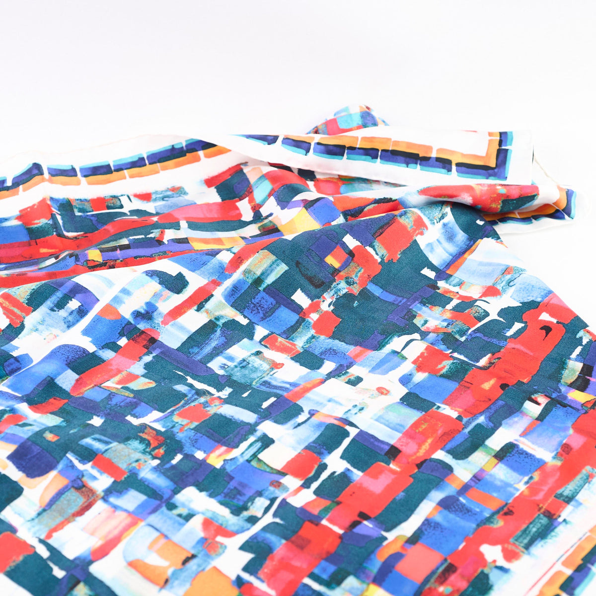 Chanel Aquarel Printed Multicolor Silk Scarf - photo 6