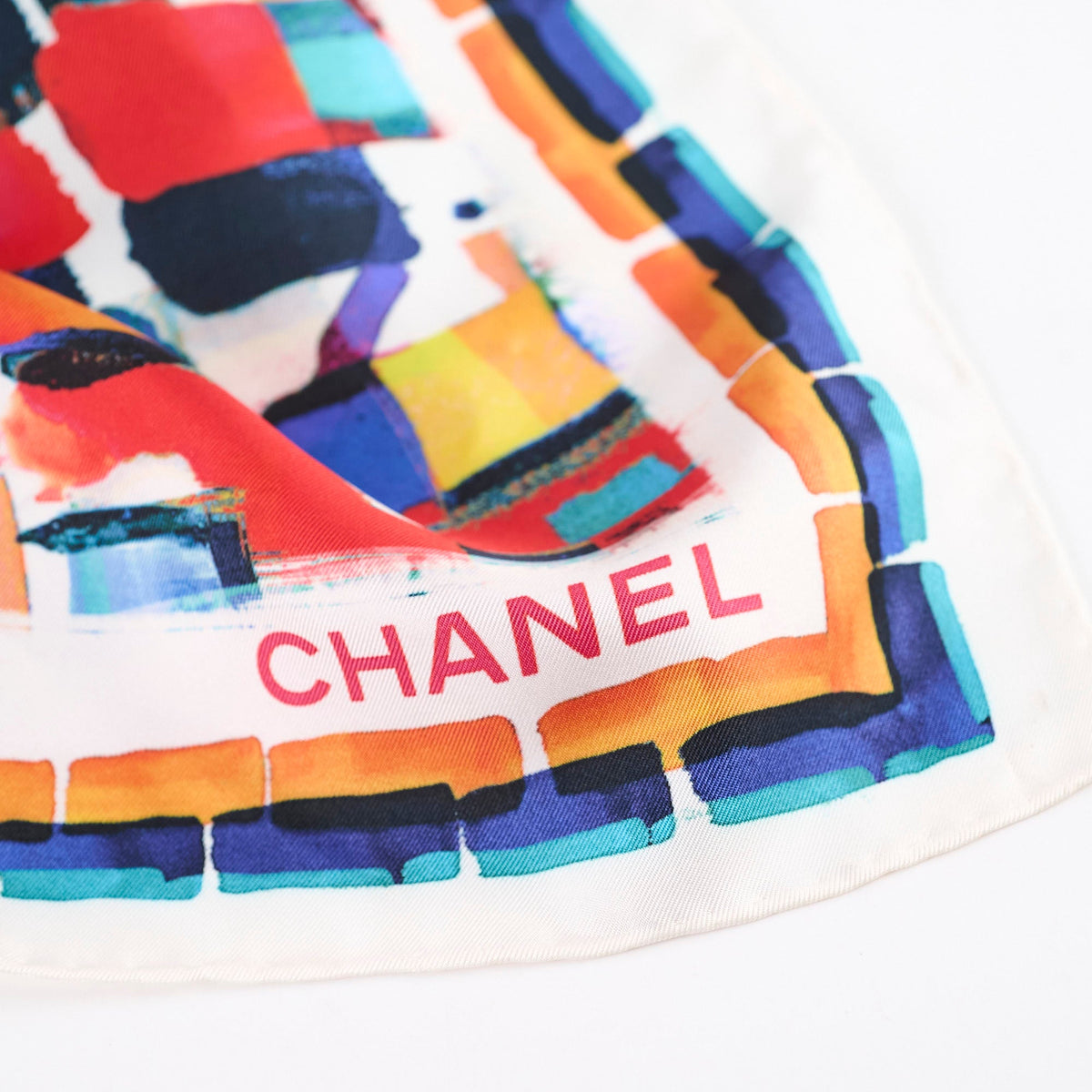 Chanel Aquarel Printed Multicolor Silk Scarf - photo 7