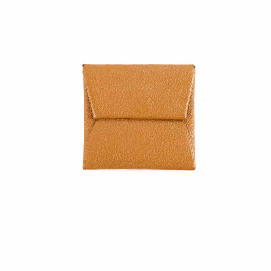 Hermes Bastia Verso Coin Purse Caramel Chevre Mysore Leather - Z Stamp - photo 1