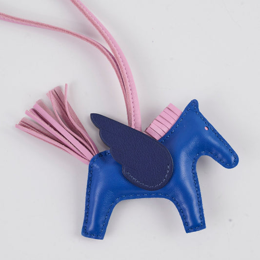 Hermes PM Rodeo Pegase Bag Charm Blue Fra/Mauve Sylve/Blue Saphir - Stamp Z 2021 - photo 2