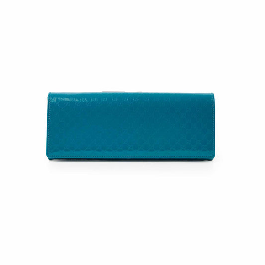 Gucci Micro Guccissima Patent Leather Green Broadway Clutch - photo 1