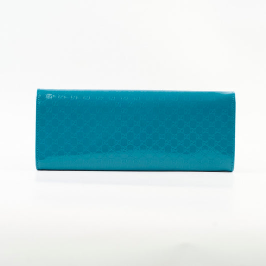 Gucci Micro Guccissima Patent Leather Green Broadway Clutch - photo 2