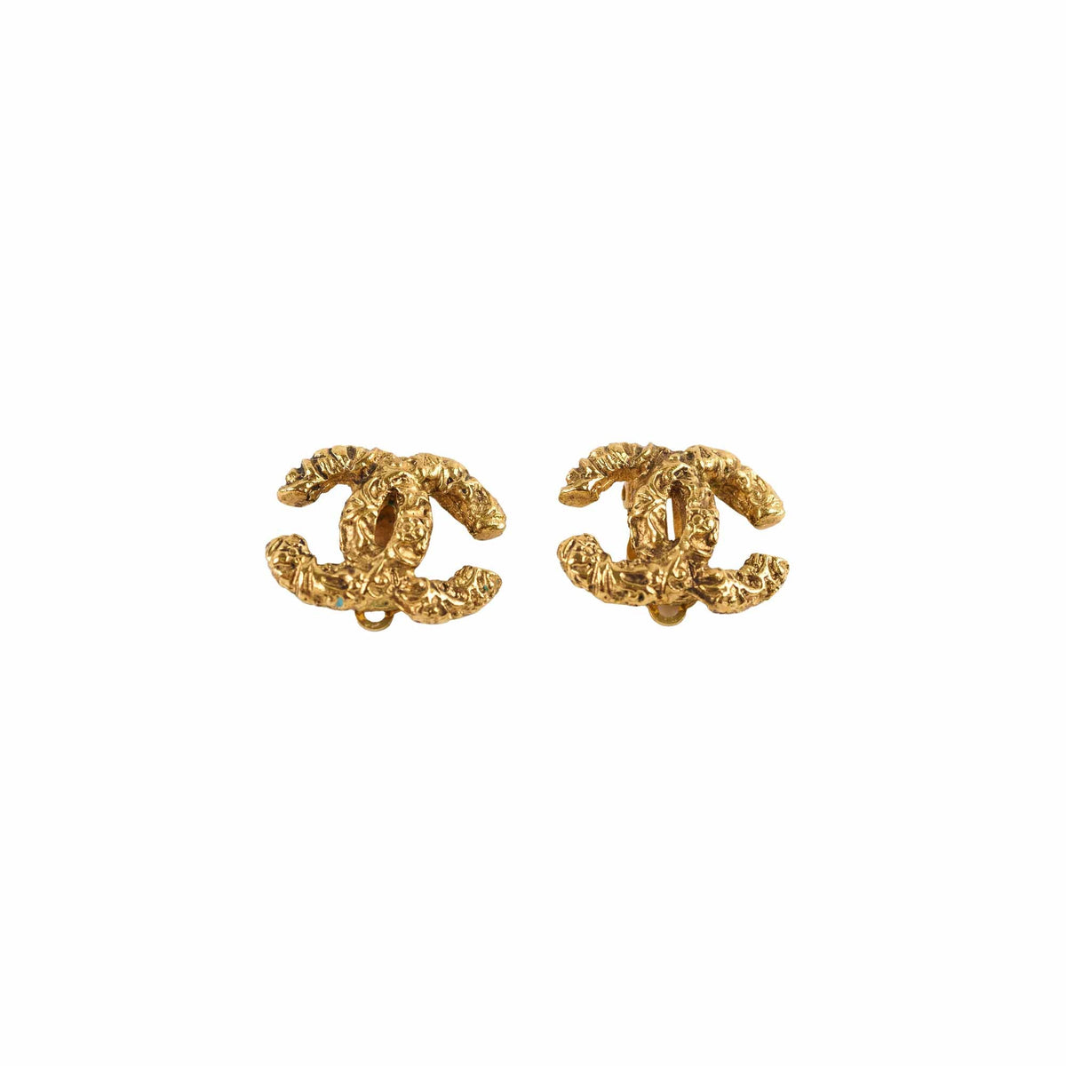 Chanel Florentine CC Clip Earrings Gold Costume Jewellery - photo 1