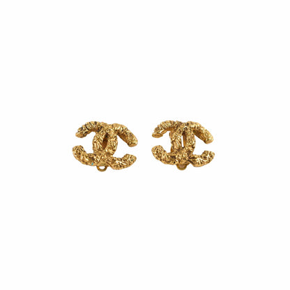 Chanel Florentine CC Clip Earrings Gold Costume Jewellery - photo 1