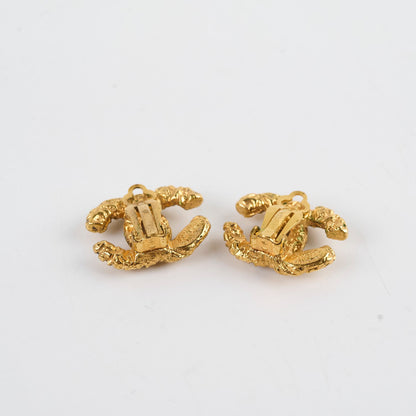 Chanel Florentine CC Clip Earrings Gold Costume Jewellery - photo 2