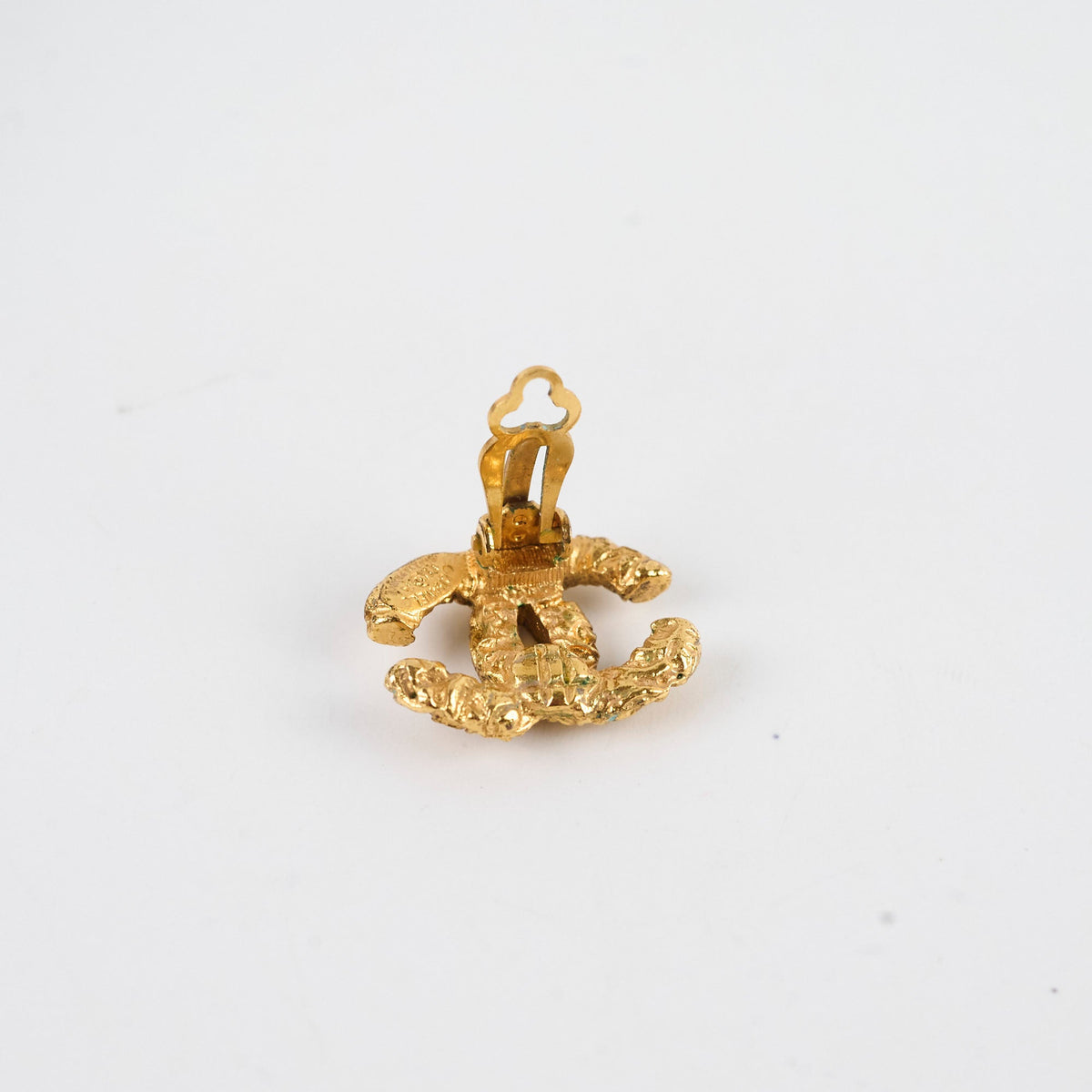 Chanel Florentine CC Clip Earrings Gold Costume Jewellery - photo 4
