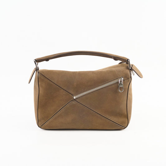 Loewe Small Featherlight Nubuck Puzzle Brown - photo 2