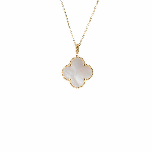 Van Cleef & Arpels 1 Motif Magic Alhambra Mother of Pearl MOP Long Necklace - photo 1