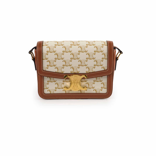 Celine Teen Canvas Triomphe White - photo 1