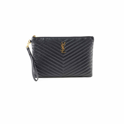 Saint Laurent Cassandre Matelasse Pouch Black - photo 1