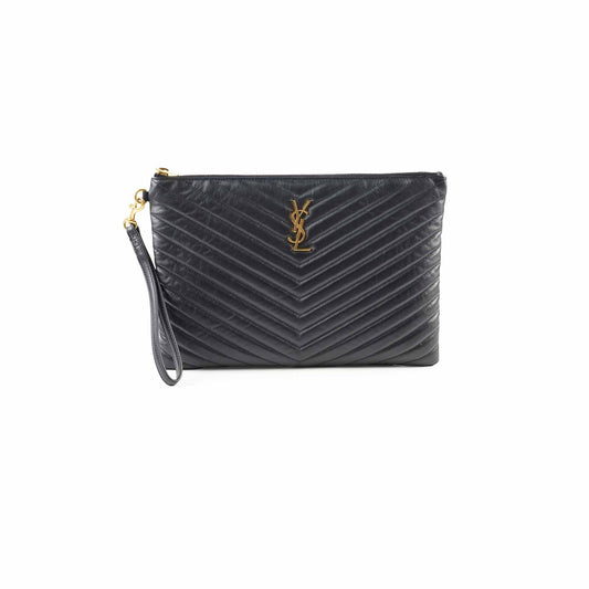 Saint Laurent Cassandre Matelasse Pouch Black - photo 1