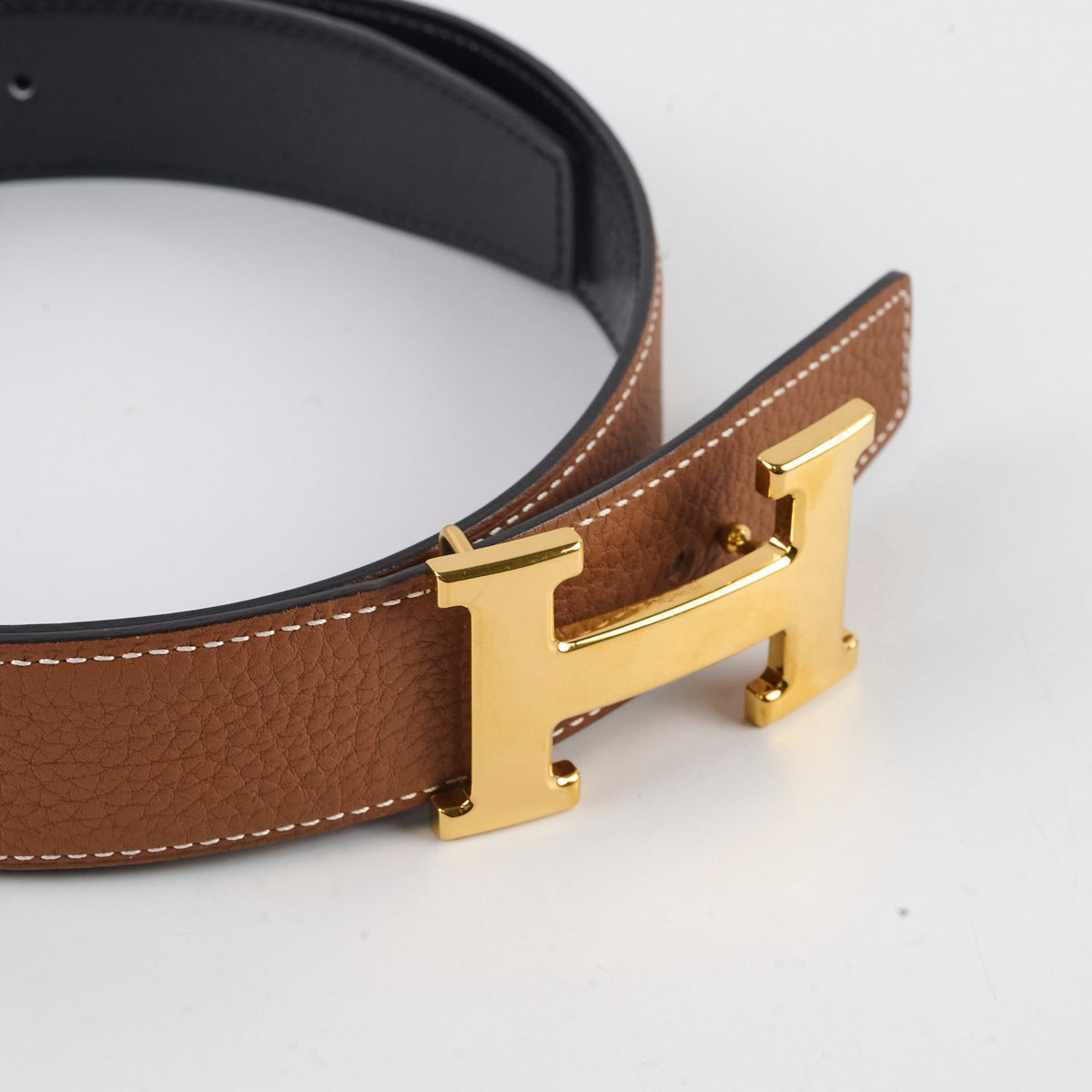 Hermes Constance Reversible Belt Size 80cm Gold/Black - photo 4
