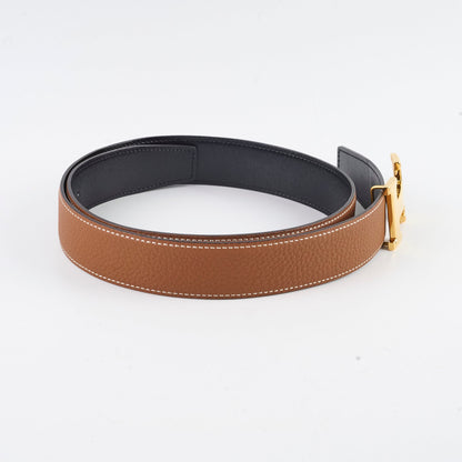 Hermes Constance Reversible Belt Size 80cm Gold/Black - photo 2