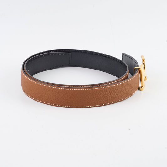 Hermes Constance Reversible Belt Size 80cm Gold/Black - photo 2