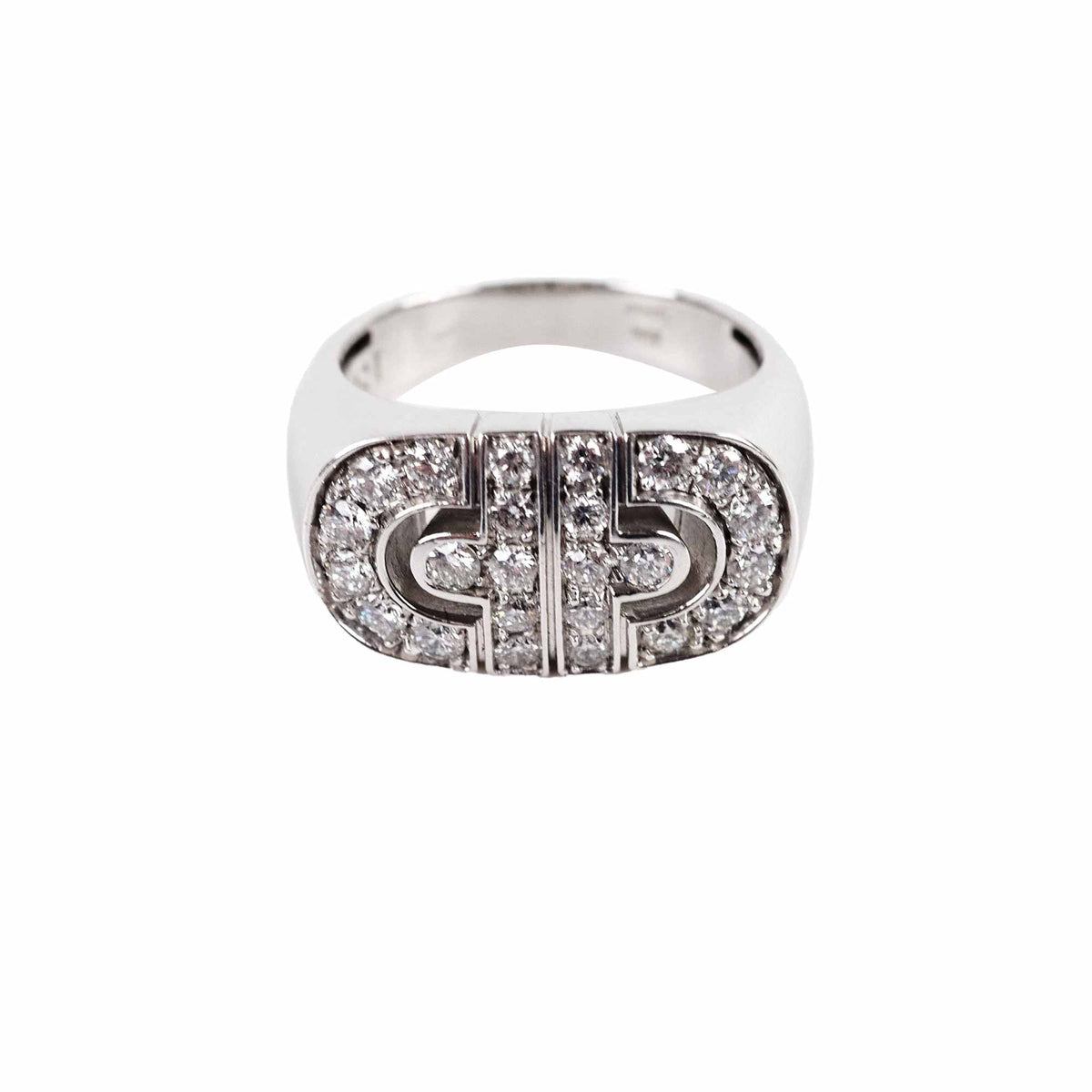 Bvlgari Diamond Parentesi 18k White Gold US Size 5 Ring - photo 1