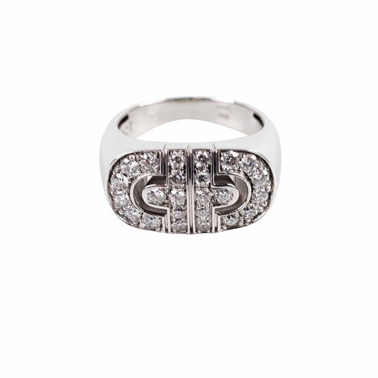 Bvlgari Diamond Parentesi 18k White Gold US Size 5 Ring - photo 1
