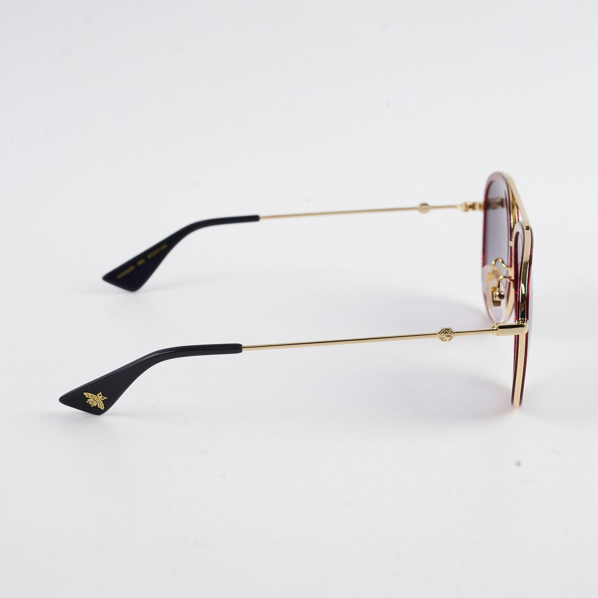 Gucci GG0062S Aviator Glittered Red Sunglasses - photo 4