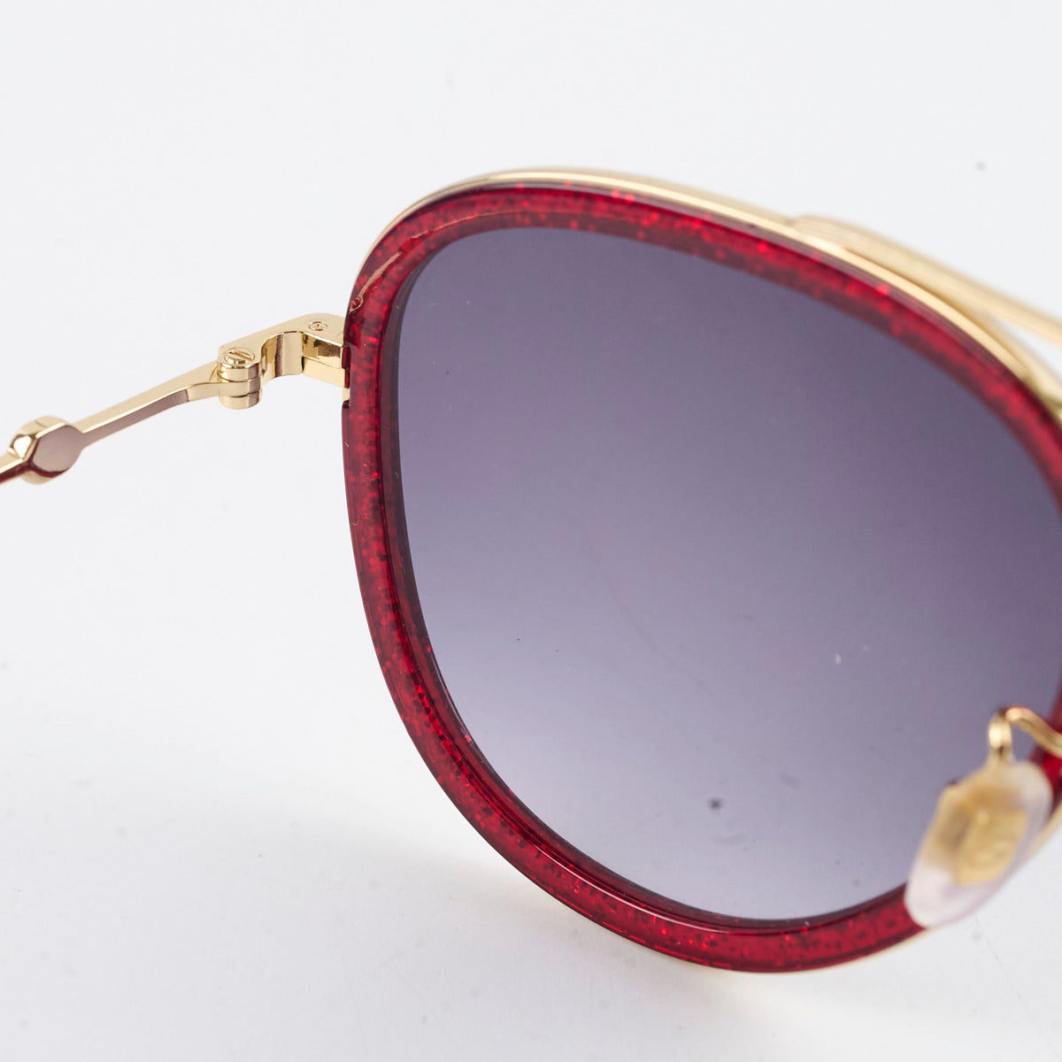 Gucci GG0062S Aviator Glittered Red Sunglasses - photo 6