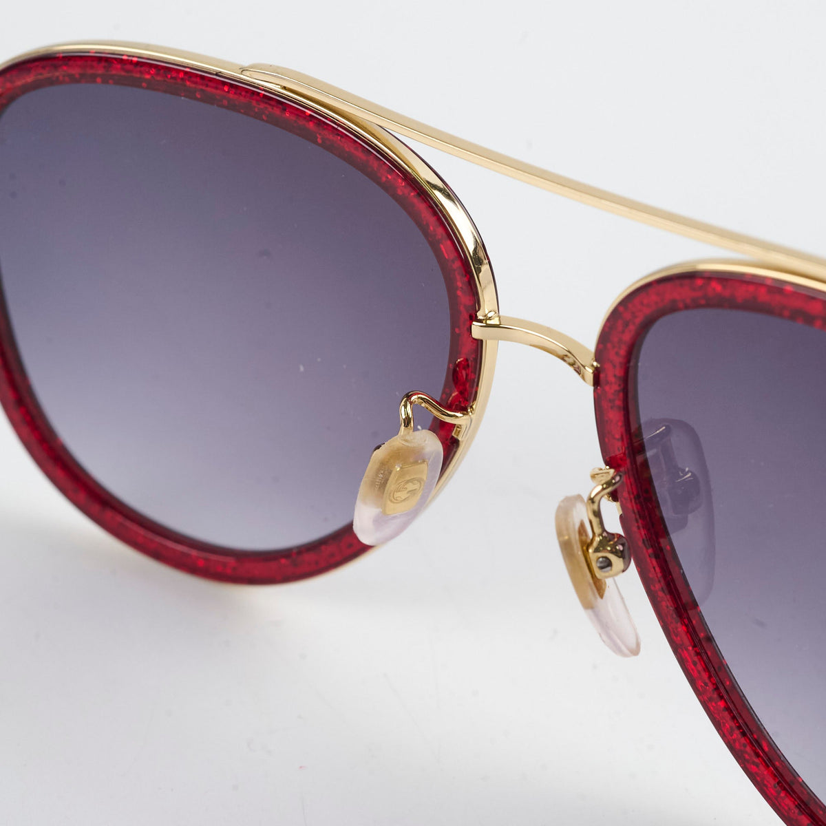 Gucci GG0062S Aviator Glittered Red Sunglasses - photo 7