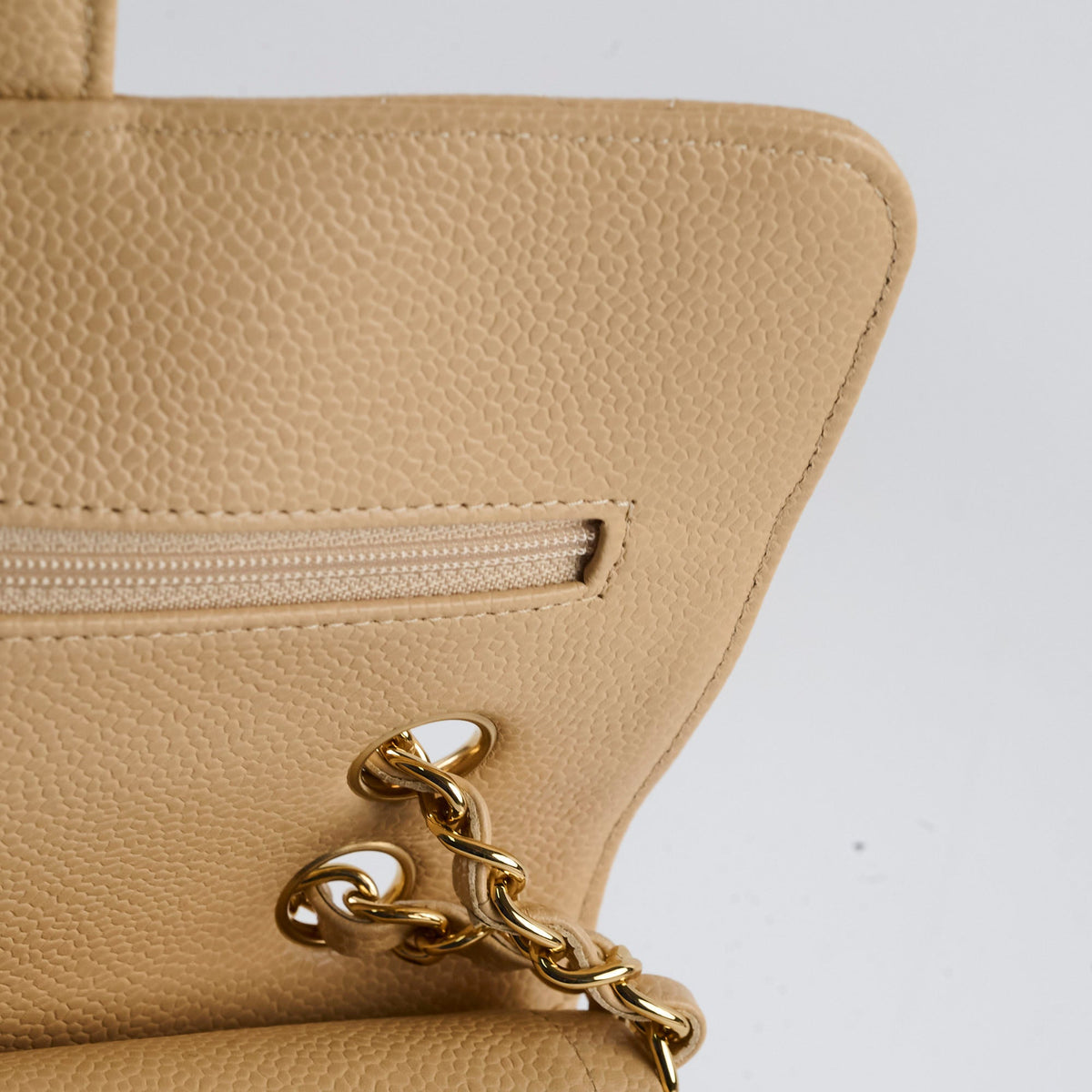 Chanel Classic Flap Small Beige Microchipped - photo 8